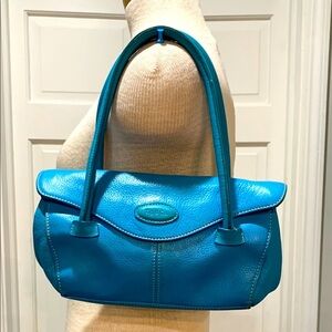 Tig & Co genuine leather turquoise Y2K small shoulder bag